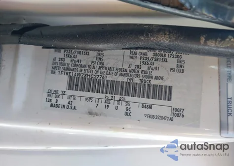 1999 Ford E-150 Commercial/Recreational из США, поврежденный, VIN 1FTRE14W7XHC27761